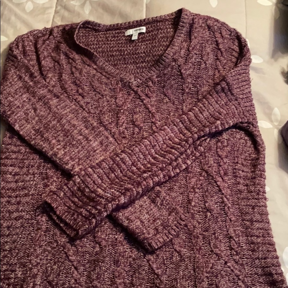 Sonoma Purple V-neck sweater